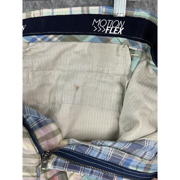 Crown & Ivy Motion Flex Patchwork Shorts Men's 36 Stretch Plaid - Picture 9 of 10